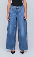 TWO TONE WIDE PANTS - Tahiti